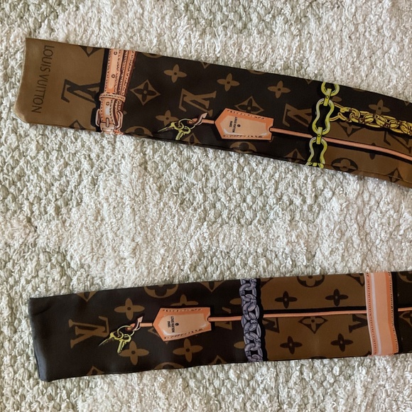 Louis Vuitton Monogram Confidential Bandeau Scarf Brown (M78655) - Picture 5 of 6